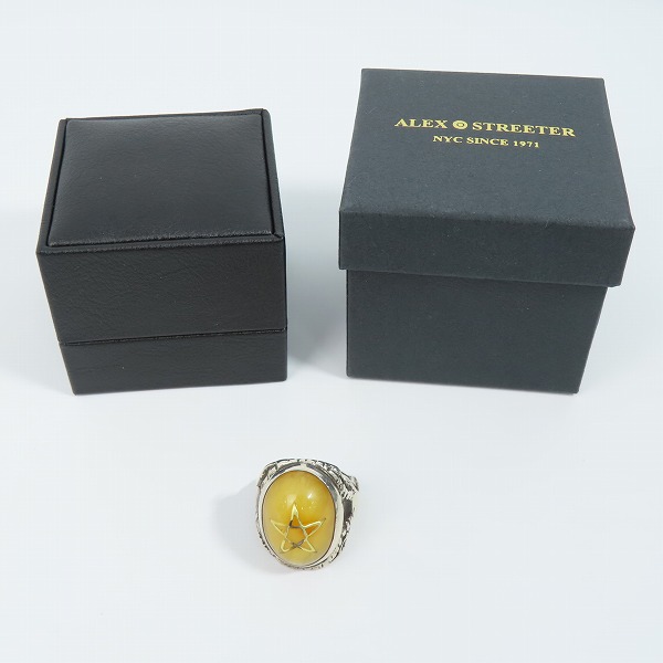 実際に弊社で買取させて頂いたALEX STREETER/アレックスストリーター エンジェルハートリング 17年限定/30周年記念 パウダーバルティックアンバー/21号の画像 8枚目