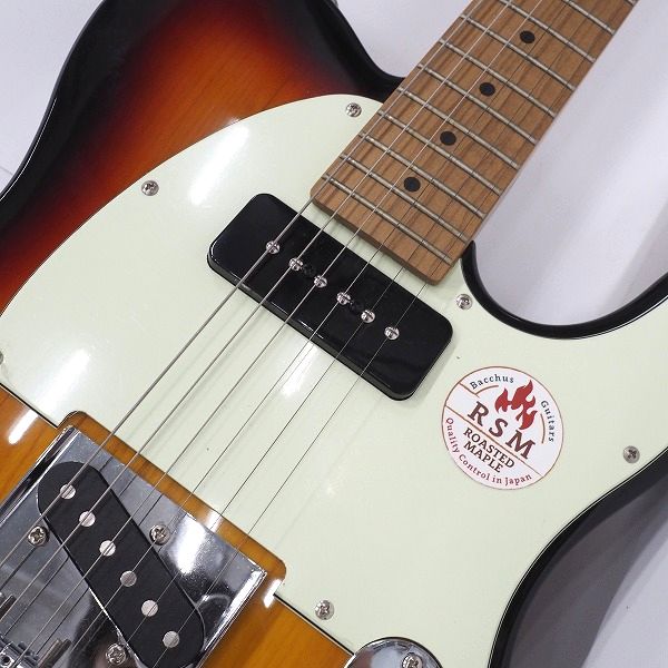 実際に弊社で買取させて頂いた★Bacchus/バッカス UNIVERSE SERIES BTE-2-RSM/M 3TS テレキャスターType エレキギター ソフトケース付の画像 5枚目