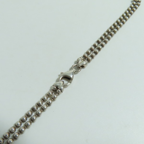 実際に弊社で買取させて頂いたGUCCI/グッチ Wチェーンペンダントネックレス 刻印ロゴバープレート/ダブルボールチェーン 09840 925SV 0006の画像 5枚目