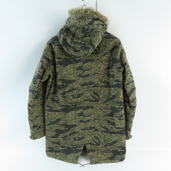 実際に弊社で買取させて頂いたHYSTERIC GLAMOUR/ヒステリックグラマー プリマロフト TIGER STRIPE タイガーストライプ モッズコート 0233AC03/Sの画像 1枚目