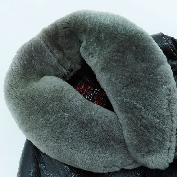 実際に弊社で買取させて頂いたBUZZ RICKSON'S/バズリクソンズ  コーストガードスタイル レザージャケット BR80242/38の画像 4枚目