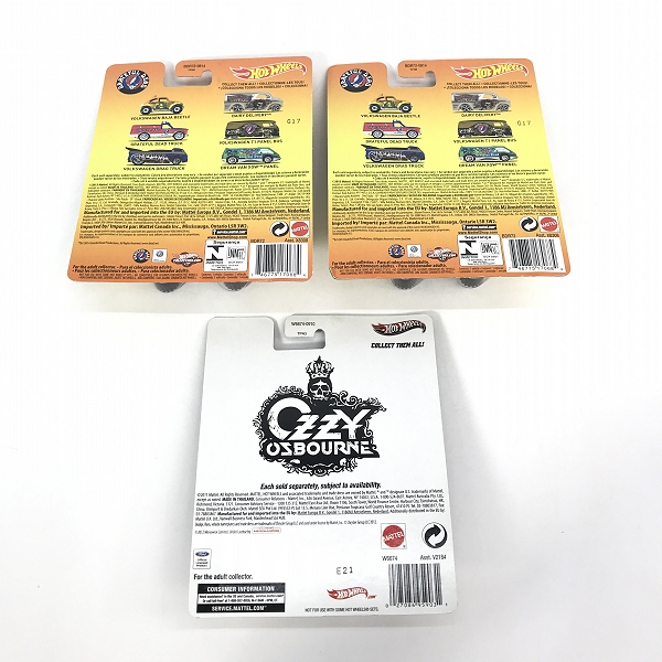実際に弊社で買取させて頂いた【未開封】Hot Wheels/ホットウィール GRATEFUL DEAD BAJA BEETLE/OZZY OSBOURNE ANGLIA PANEL TRUCK 3点セットの画像 1枚目