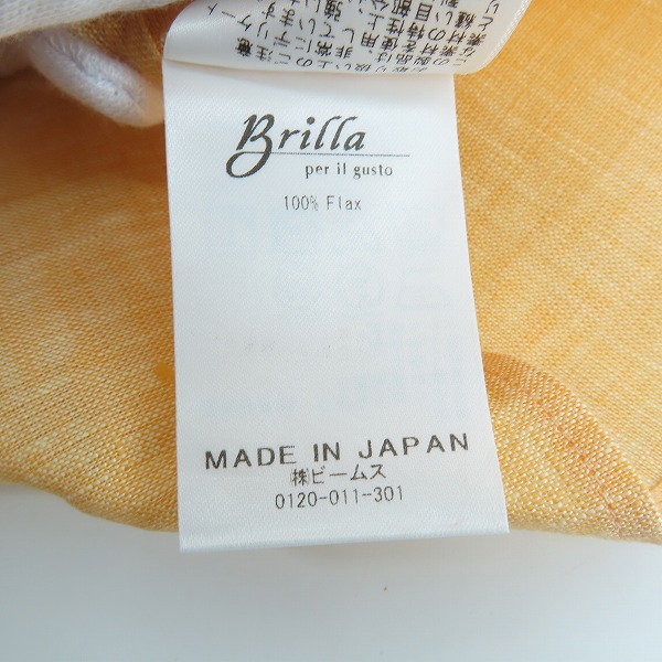 実際に弊社で買取させて頂いたBrilla per il gusto/ブリッラ ペル イル グスト リネンシャツ/Lの画像 4枚目