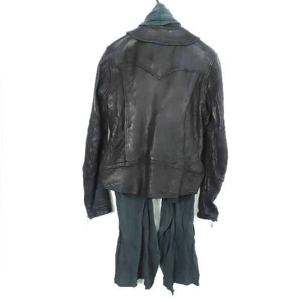 実際に弊社で買取させて頂いたMIHARA YASUHIRO/ミハラヤスヒロ ダブルライダースジャケット 31011268/Sの画像 1枚目