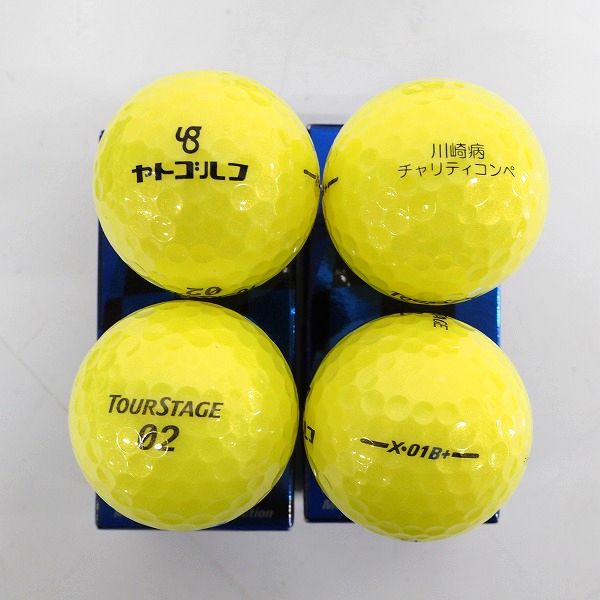 実際に弊社で買取させて頂いた【未使用/オウンネーム】ブリヂストン TOURSTAGE/ツアーステージ EXTRA DISTANCE,X01 B+,V10 ゴルフボール 計18個 の画像 2枚目