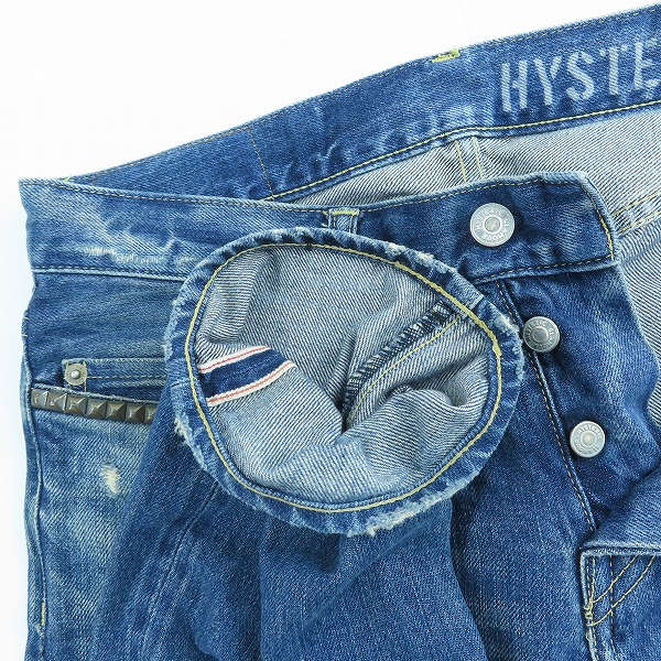 実際に弊社で買取させて頂いたHYSTERIC GLAMOUR/ヒステリックグラマー RSM加工 ストレート デニムパンツ 0241AP10/W29L32の画像 2枚目