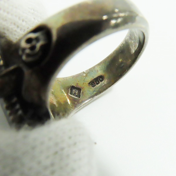 実際に弊社で買取させて頂いたLION HEART/ライオンハート 初期刻印 スクエアストーンリング/19号の画像 6枚目