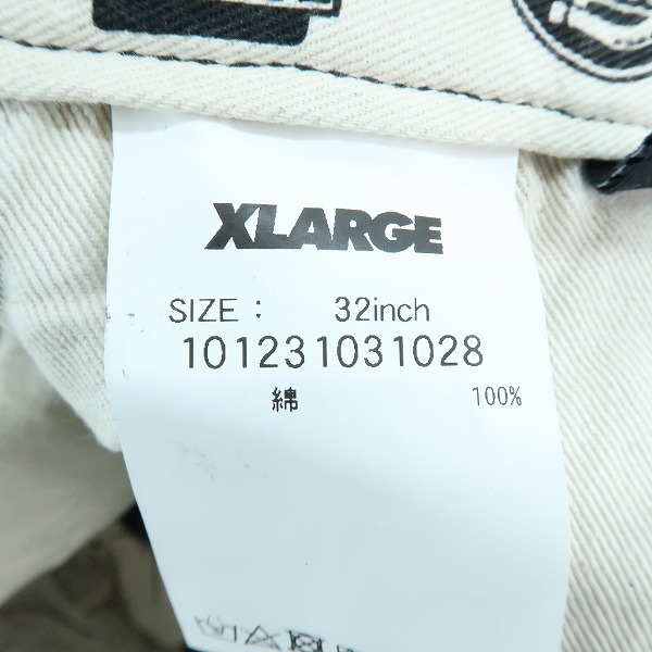 実際に弊社で買取させて頂いたXLARGE×Dickies/エクストララージ×ディッキーズ タイダイ デニムパンツ/32の画像 3枚目