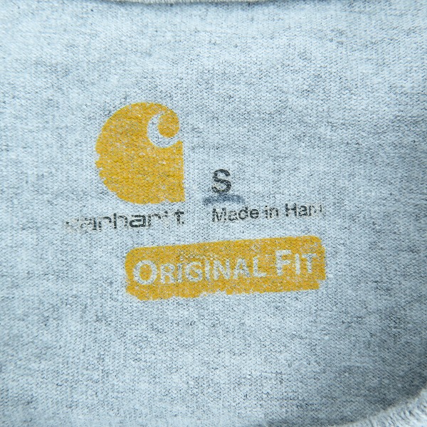 実際に弊社で買取させて頂いたCarhartt/カーハート 胸ポケット 長袖Tシャツ グレー K126 /Sの画像 2枚目