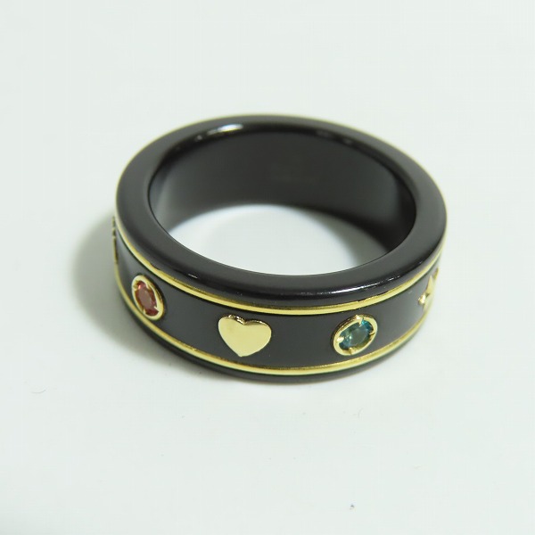 実際に弊社で買取させて頂いたGUCCI/グッチ ジェムストーン付き アイコンリング METAL × K18YG/527095 J8F77 8522/13号