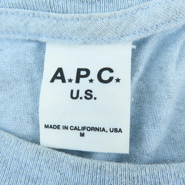 実際に弊社で買取させて頂いたA.P.C./アーペーセー USA製 ロゴプリント 半袖Tシャツ 24193-1-91241/Mの画像 2枚目