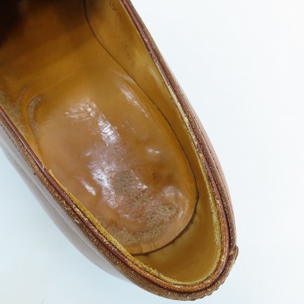 実際に弊社で買取させて頂いたJOHN LOBB/ジョンロブ LOPEZ/ロペス レザー コインローファー/レザーシューズ 純正シューツリー付きの画像 4枚目