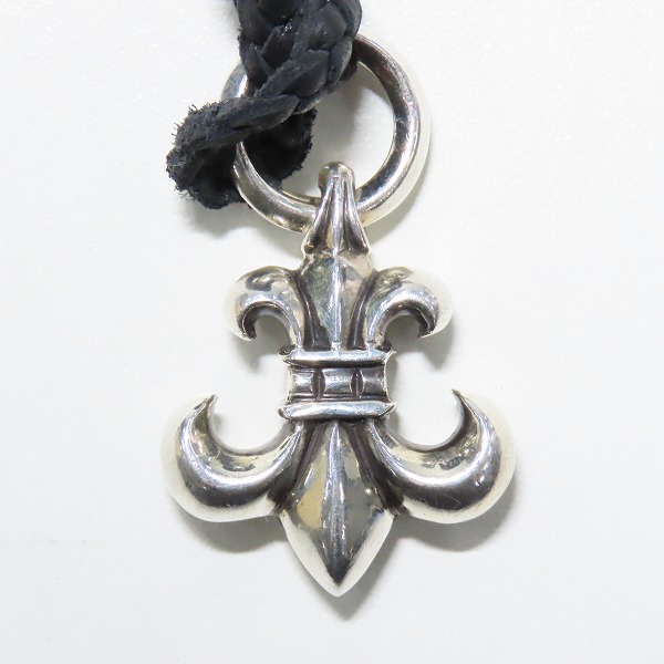 実際に弊社で買取させて頂いたCHROME HEARTS/クロムハーツ BSフレアペンダント ｗ/レザーブレードの画像 2枚目