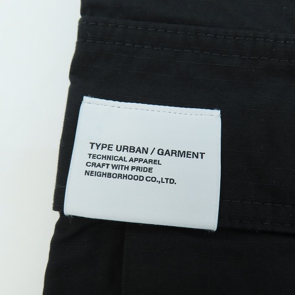 実際に弊社で買取させて頂いたNEIGHBORHOOD/ネイバーフッド 23SS WIDE CARGO PANTS 231YTNH-PTM03 ブラック Lの画像 6枚目