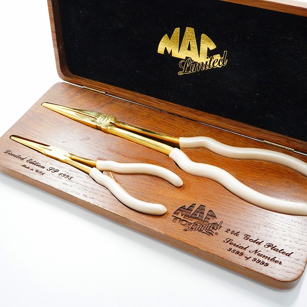 実際に弊社で買取させて頂いたMac Tools/マックツールズ Limited Edition 24K Gold Plated 1995 限定モデル ニードルノーズプライヤー