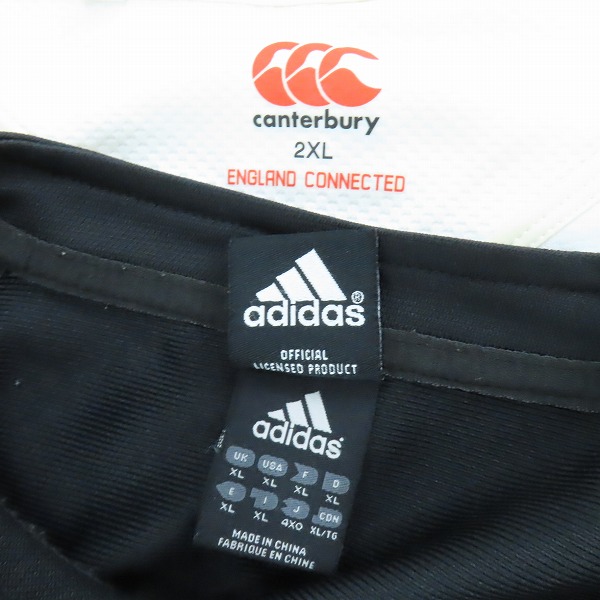 実際に弊社で買取させて頂いたadidas/アディダス CANTERBURY/カンタベリー ニュージーランド/イングランド代表 RWC2015 ユニフォーム/ジャージ 2点セットの画像 2枚目