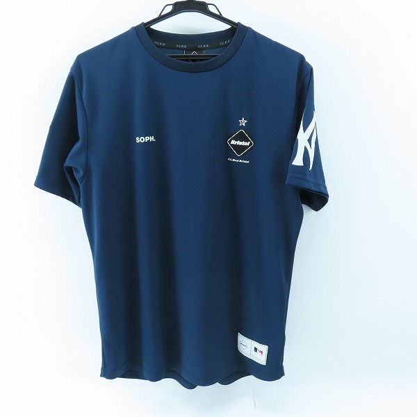 実際に弊社で買取させて頂いたF.C.R.B./F.C.Real Bristol/エフシーレアルブリストル 21AW MLB TOUR S/S PRE MATCH TOP ネイビー FCRB-212008 M