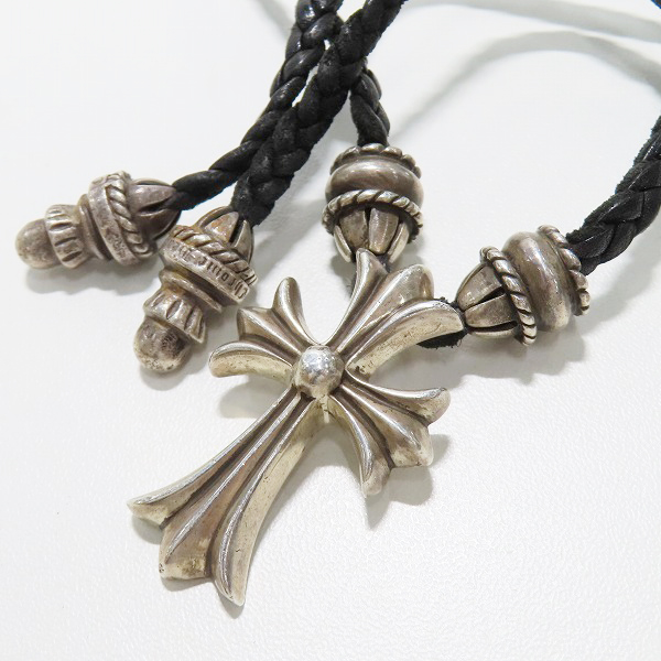 実際に弊社で買取させて頂いたCHROME HEARTS/クロムハーツ クリンプト スモールCHクロスペンダント w/レザーブレード 