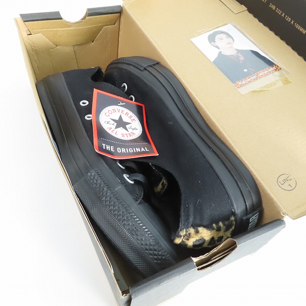 実際に弊社で買取させて頂いた【未使用】CONVERSE/コンバース オールスター LEO PARD SERIES 横浜流星モデル  オリジナルフォトカード付 1CL571/25.5の画像 7枚目