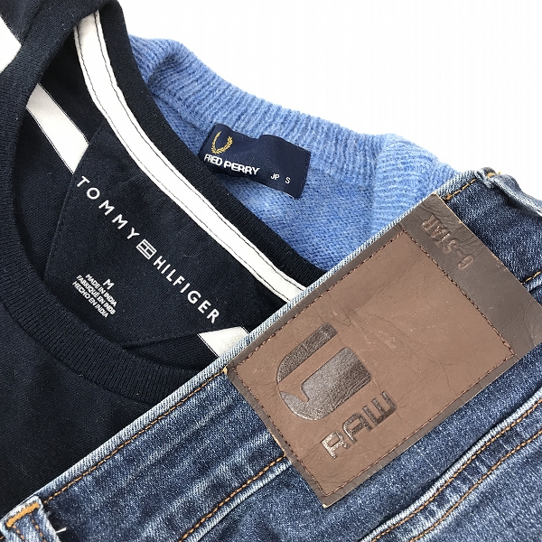 実際に弊社で買取させて頂いた【おまとめ】ジースターロウ/トミーヒルフィガー/フレッドペリー 等 ニット/Tシャツ/デニム 他の画像 1枚目
