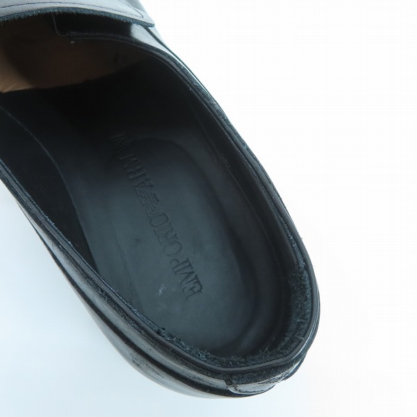 実際に弊社で買取させて頂いたEMPORIO ARMANI/エンポリオ アルマーニ サイドイーグル エンブレムロゴ型押し ローファー 6の画像 4枚目