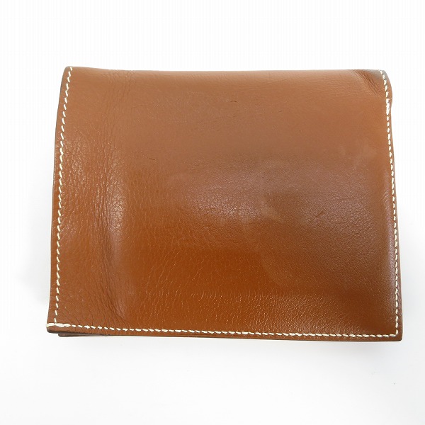 実際に弊社で買取させて頂いたHERMES/エルメス レザー  二つ折り 財布 ウォレット/キャメル