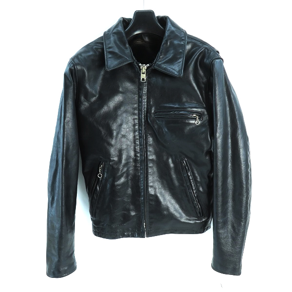 実際に弊社で買取させて頂いたSCHOTT/ショット ボアライナー付き シングルレザーライダースジャケット /34