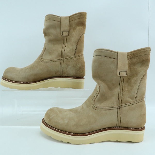 実際に弊社で買取させて頂いたKAZUYUKI KUMAGAI ATTACHMENT/カズユキクマガイ アタッチメント レザー スエード ブーツ ベージュ AA12-405/41の画像 3枚目