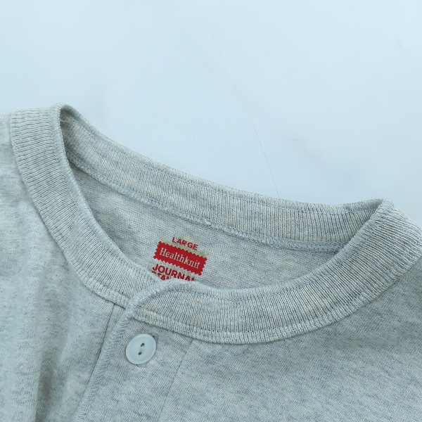 実際に弊社で買取させて頂いたHealthknit × JOURNAL STANDARD/ヘルスニット ×ジャーナルスタンダード ヘンリーネックカットソー Lの画像 4枚目