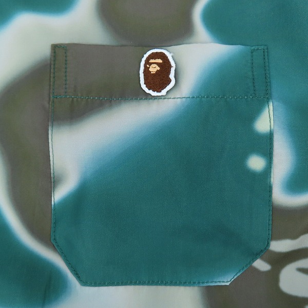 実際に弊社で買取させて頂いたA BATHING APE/アベイシングエイプ LIQUID CAMO ONE POINT OPEN COLLAR SHIRT/リキッド カモフラ オープンカラーシャツ/Sの画像 6枚目