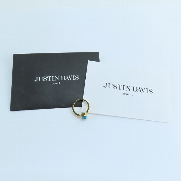 実際に弊社で買取させて頂いた【ギャラ付き】Justin Davis/ジャスティンデイビス Baby Eminem/ベビーエミネム リングｗ/ターコイズ SRJ768/3号の画像 9枚目