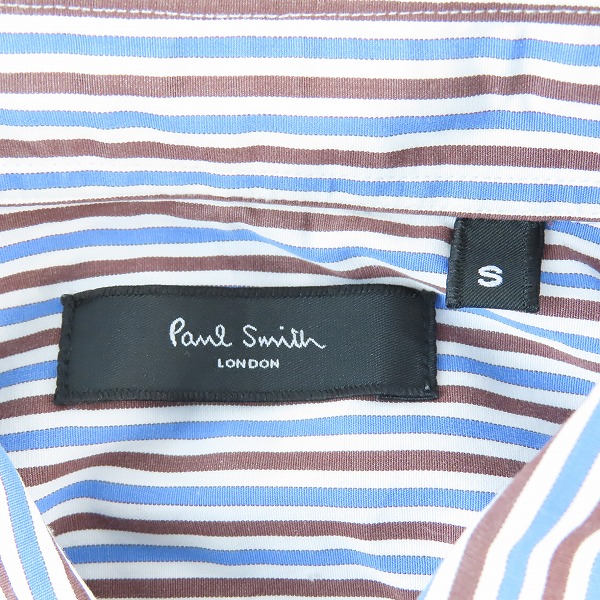 実際に弊社で買取させて頂いたPAUL SMITH LONDON/ポールスミスロンドン ストライプ柄長袖シャツ 243143/Sの画像 2枚目