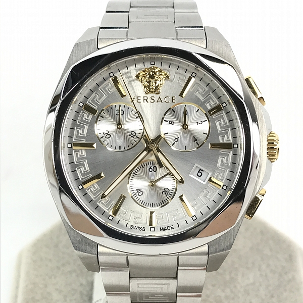 実際に弊社で買取させて頂いたVERSACE/ヴェルサーチ メデューサ クォーツ腕時計 VE3CA