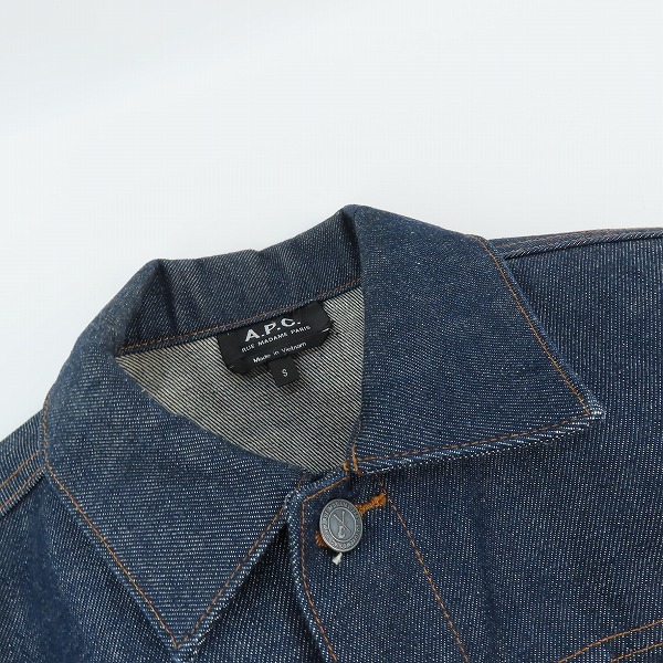実際に弊社で買取させて頂いたA.P.C./アーペーセー APC デニムジャケット インディゴ 2nd Type/Sの画像 4枚目