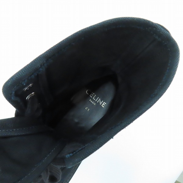 実際に弊社で買取させて頂いたCELINE/セリーヌ Lace-Up Boot 45  バルキー レースアップ ブーツ ブラック/41の画像 4枚目