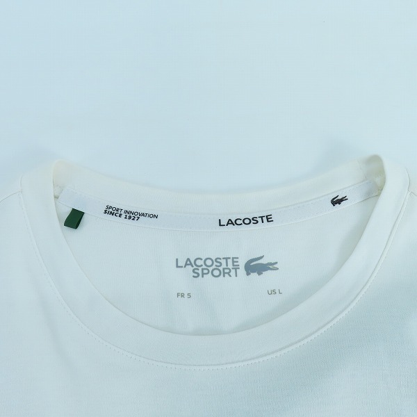 実際に弊社で買取させて頂いたLACOSTE/ラコステ マルチプリント ウルトラドライ 鹿の子 半袖Tシャツ TH0821/Lの画像 8枚目
