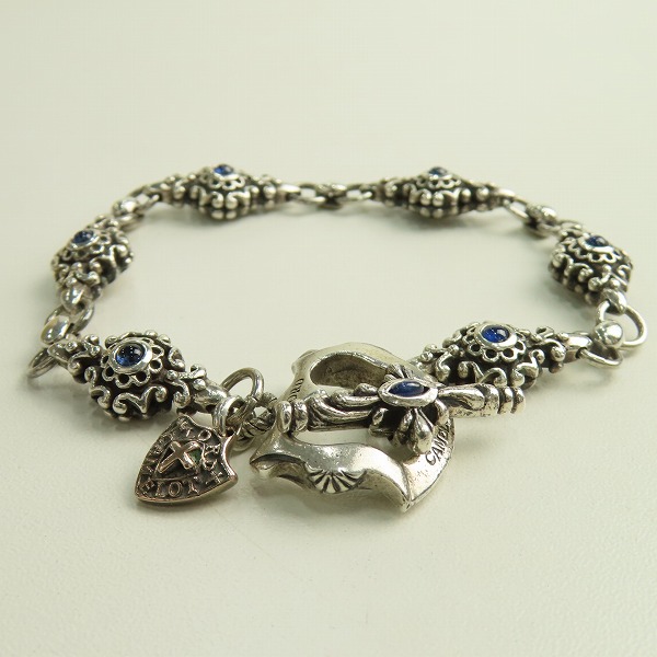 実際に弊社で買取させて頂いたLord Camelot/ロードキャメロット カラーストーン チェーンブレスレット 6リンクの画像 5枚目