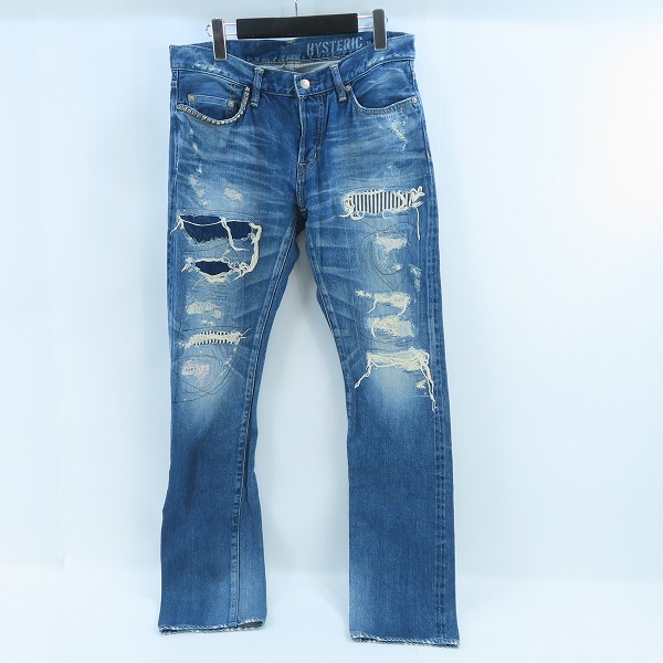 実際に弊社で買取させて頂いたHYSTERIC GLAMOUR/ヒステリックグラマー RSM加工 ストレート デニムパンツ 0241AP10/32