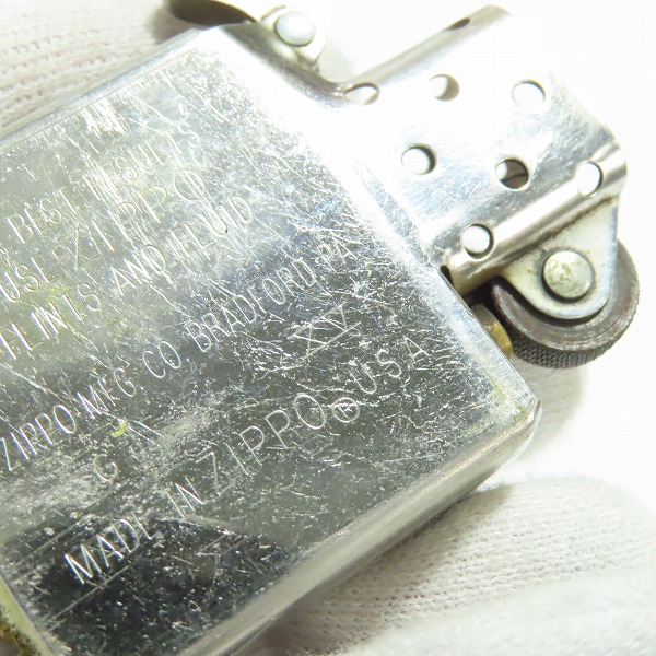 実際に弊社で買取させて頂いたZIPPO/ジッポー HARLEY-DAVIDSON/ハーレーダビッドソン  総ロゴ メタル プレート貼り シルバー/1999年製の画像 6枚目