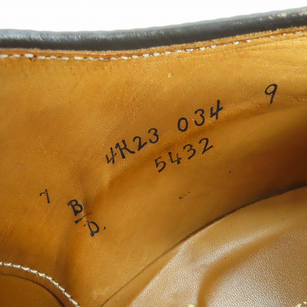 実際に弊社で買取させて頂いたALDEN×UNITED ARROWS/オールデン×ユナイテッドアローズ コードバン Vチップ 5432 7Dの画像 5枚目