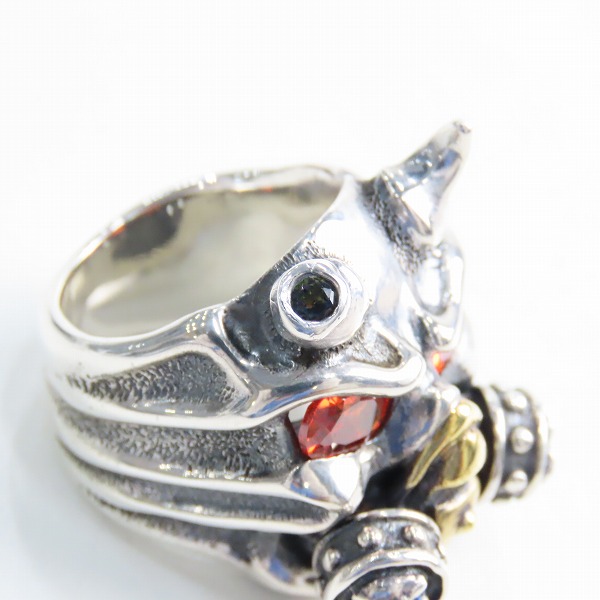 実際に弊社で買取させて頂いた【ギャラ付/カスタム】TRAVIS WALKER/トラヴィスワーカー Chomps ring/チョンプス スカルリング RGS018 17.5-19号の画像 6枚目