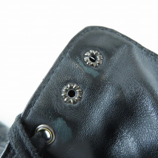 実際に弊社で買取させて頂いたPRADA/プラダ モノリス ポーチ付きレザーコンバットブーツ 2UE007/8.5の画像 7枚目