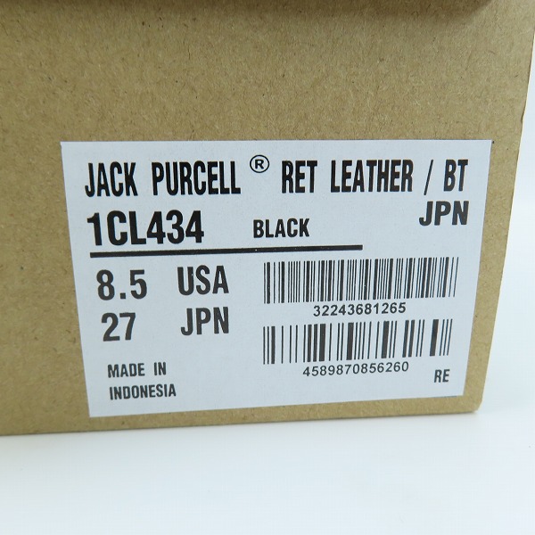 実際に弊社で買取させて頂いたCONVERSE/コンバース BIOTOP別注 JACK PURCELL RET LEATHER/ジャックパーセル 1CL434/27の画像 9枚目