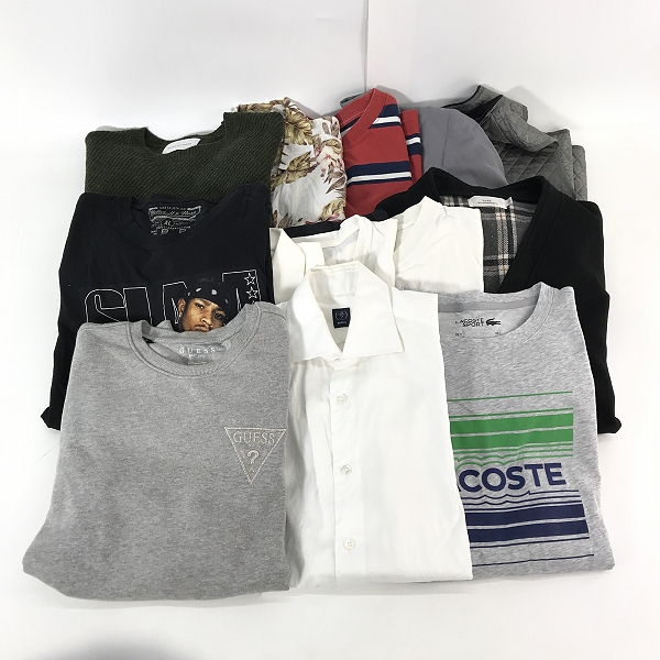 実際に弊社で買取させて頂いた【おまとめ】ゲス/ビームス/ラコステ 等 スエット/白シャツ/Tシャツ/ 他
