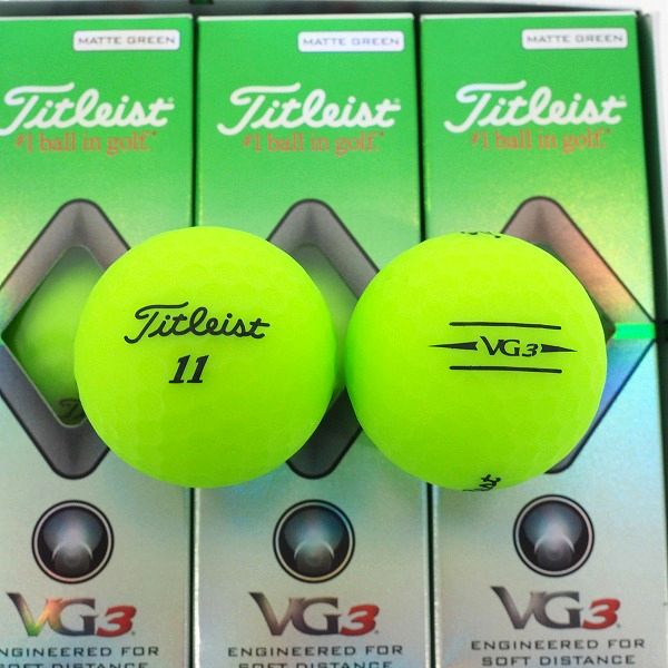 実際に弊社で買取させて頂いた【未使用】Titleist/タイトリスト VG3 ゴルフボール MATTE GREEN/マットグリーン 1ダース の画像 1枚目