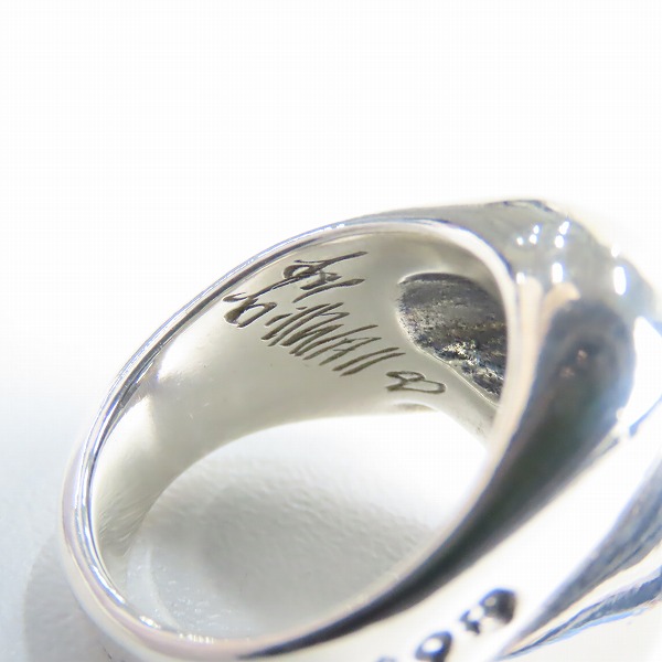 実際に弊社で買取させて頂いたBWL/ビルウォールレザー GERMAN HELMET SKULL/ジャーマン ヘルメット スカルリング 15号の画像 7枚目