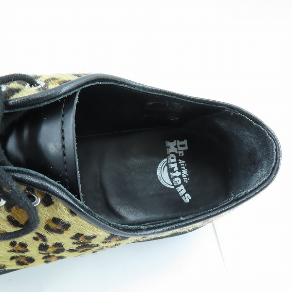 実際に弊社で買取させて頂いたDr.Martens/ドクターマーチン  3EYE SHOE LEOPARD/3ホールシューズ レオパード切替 ハラコ レザーシューズ 25150001/UK7の画像 4枚目