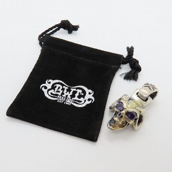 実際に弊社で買取させて頂いたBWL/ビルウォールレザー ラムグッドラックスカル ゴールドサダー ペンダントの画像 6枚目
