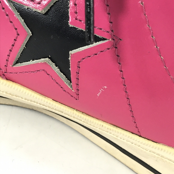 実際に弊社で買取させて頂いたCONVERSE/コンバース ONE STAR OX ワンスター レザー /ブラック/ピンク/9の画像 8枚目
