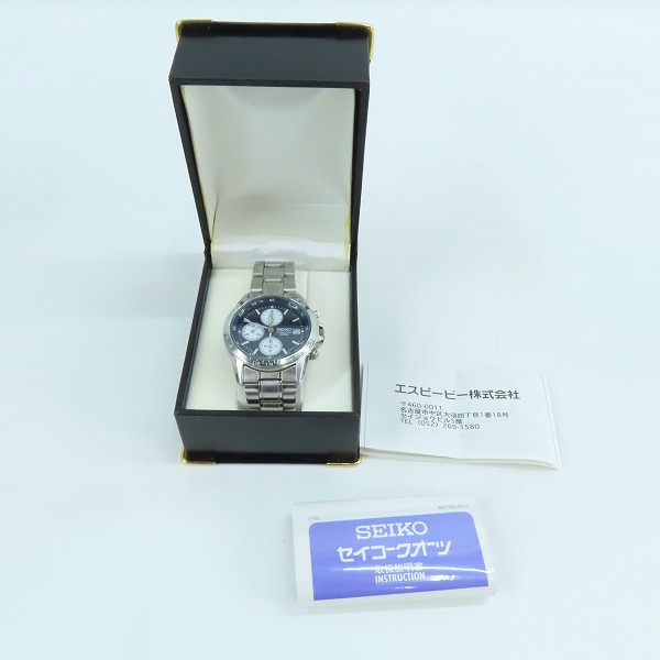 実際に弊社で買取させて頂いたSEIKO/セイコー クロノグラフ 腕時計/ウォッチ 7T92-0DW0【動作未確認】の画像 9枚目